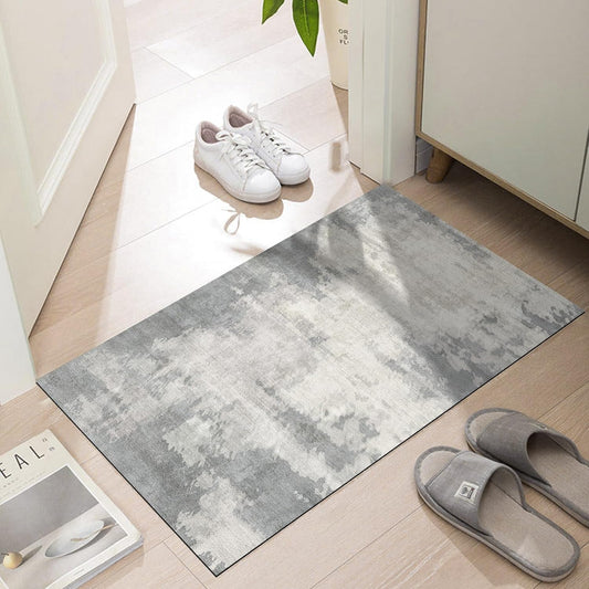 Ultra Thin Door Mat Indoor Entrance, 1/10 in Thin Door Mats for Inside Entry, Non-Slip Rubber Backing Washable Doormat, Fade Resistant, Absorbent, Low Profile Dirt Trapper, 35"X24",Distressed