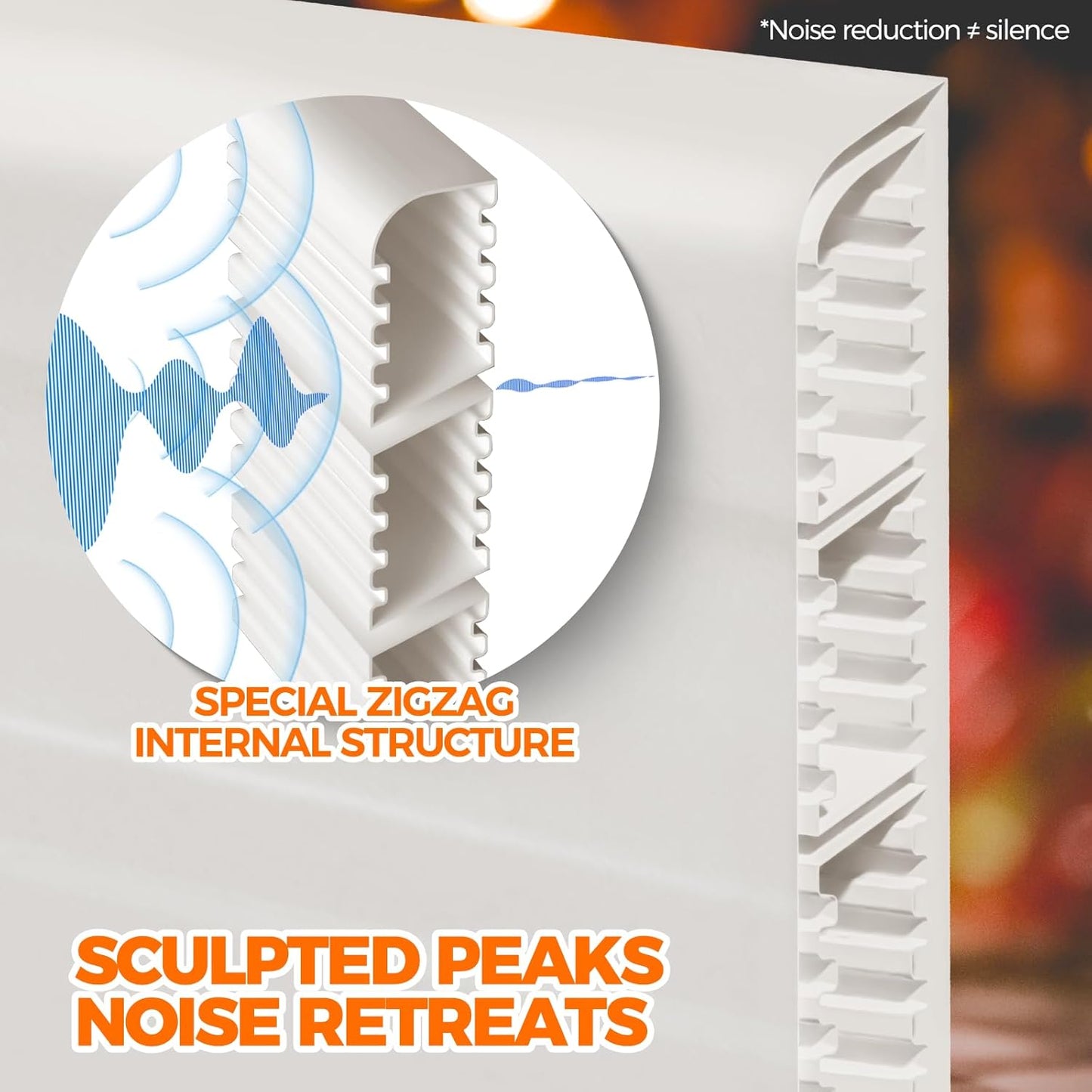 Holikme Door Draft Stopper Under Door Draft Blocker Insulator Doors Sweep Weather Stripping Noise Stopper Strong Adhesive, White