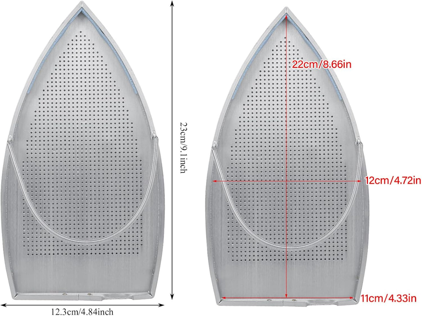 Aluminum Iron Plate Cover,Slick Cover Iron Protector for Ironing,9.1 X 4.84 in Ironing Shoe for Clothes Pressing Prevents Burn Sticking and Iron Plate Protection
