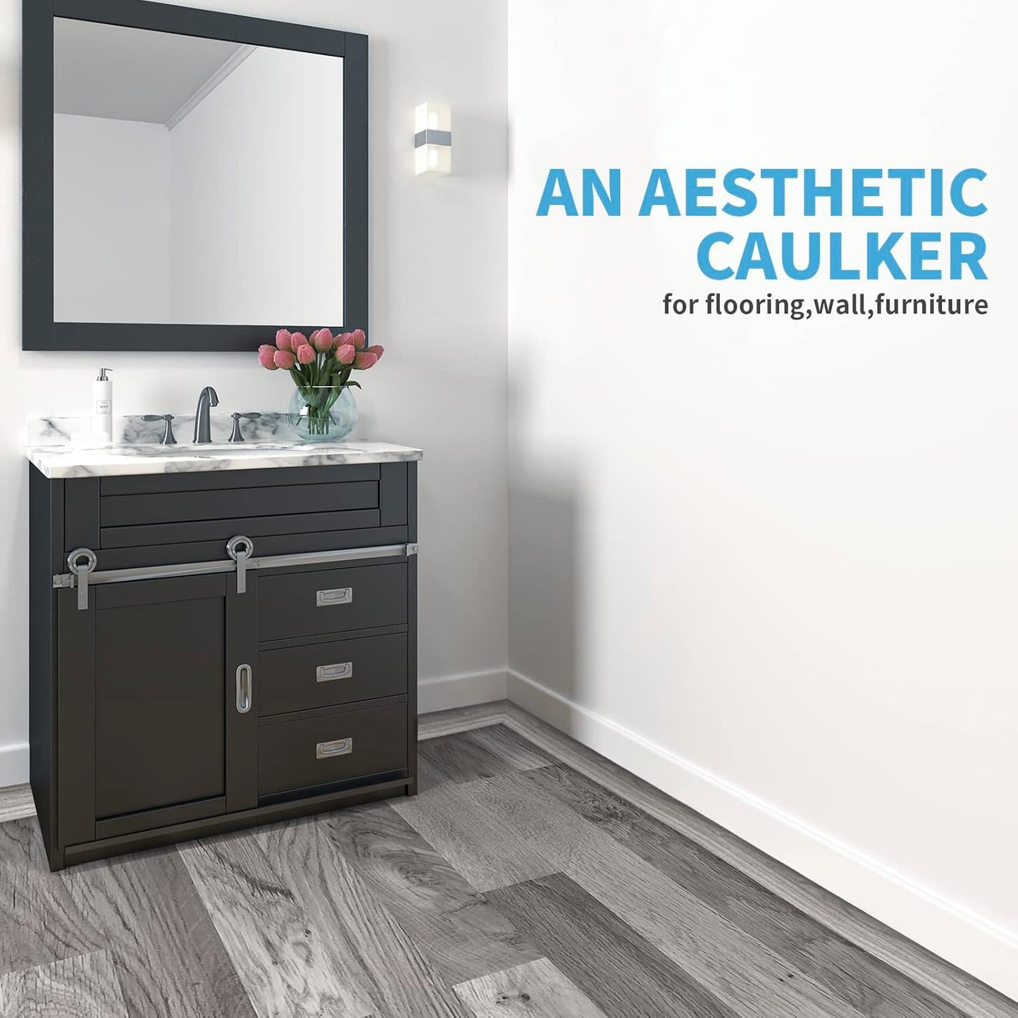 Art3d Self Adhesive Vinyl Floor Transition Strip, Laminate Floor Strip Floor Flat Divider Strip for Joining Floor Gaps,Carpet Threshold, Floor Tiles（4 FT, 1.57in, Gray）