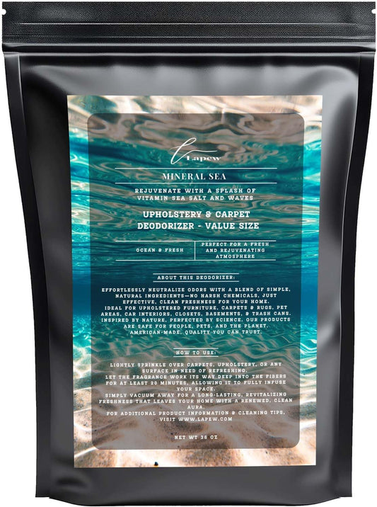 Mineral Sea Carpet Freshener Powder Refill 36 oz | Powerful Odor Eliminator for Home | Upholstery Deodorizer | Carpet Deodorizer | Pet Urine | Cat Litter Box | Vitamin Sea Fragrance