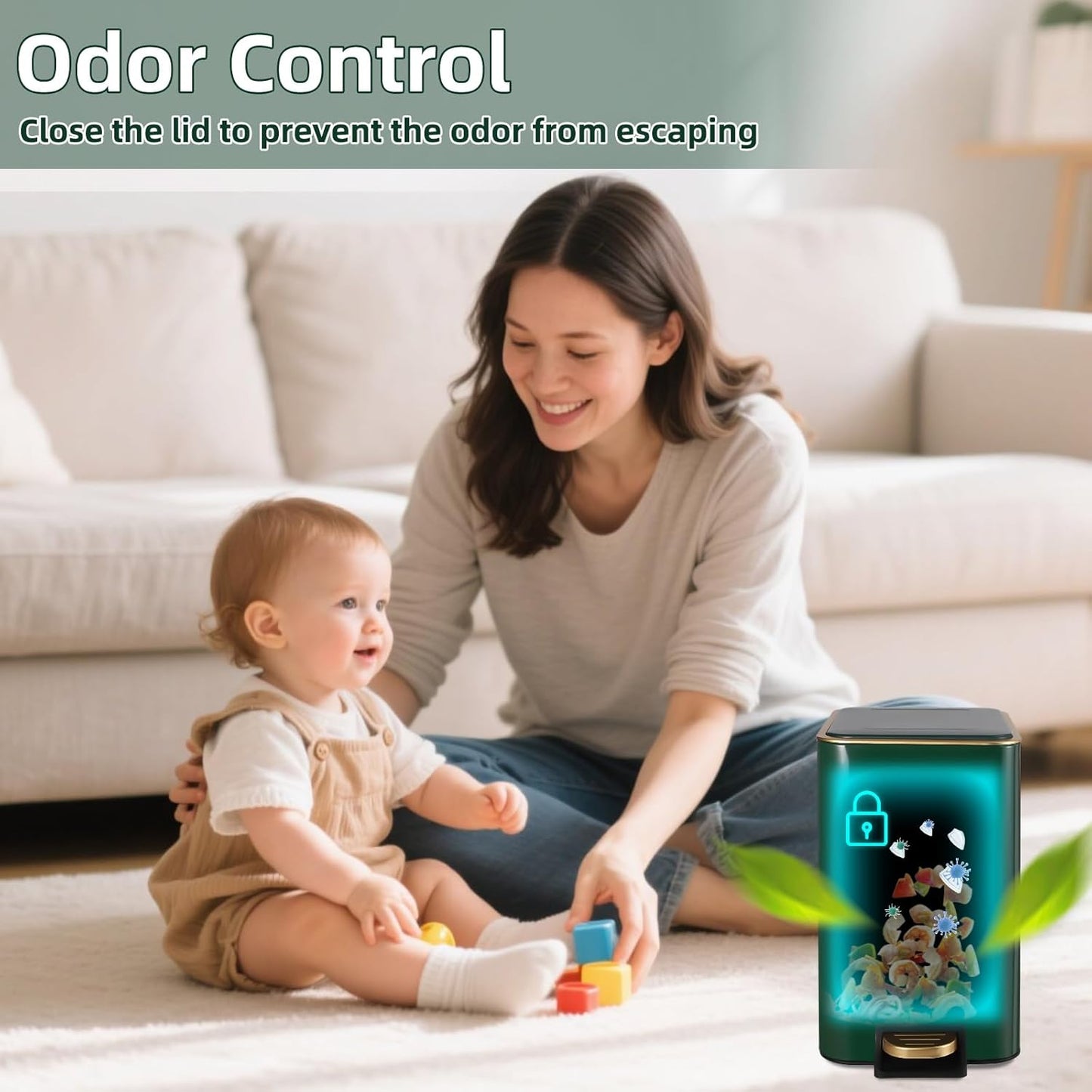 Small Bathroom Trash Can with Lid Soft Close, 1.8 Gallon Stainless Steel Garbage Can with Removable Inner Bucket,3PCS Soap Dispenser,75Count Trash Bag, Slim Step Pedal Trash Bins