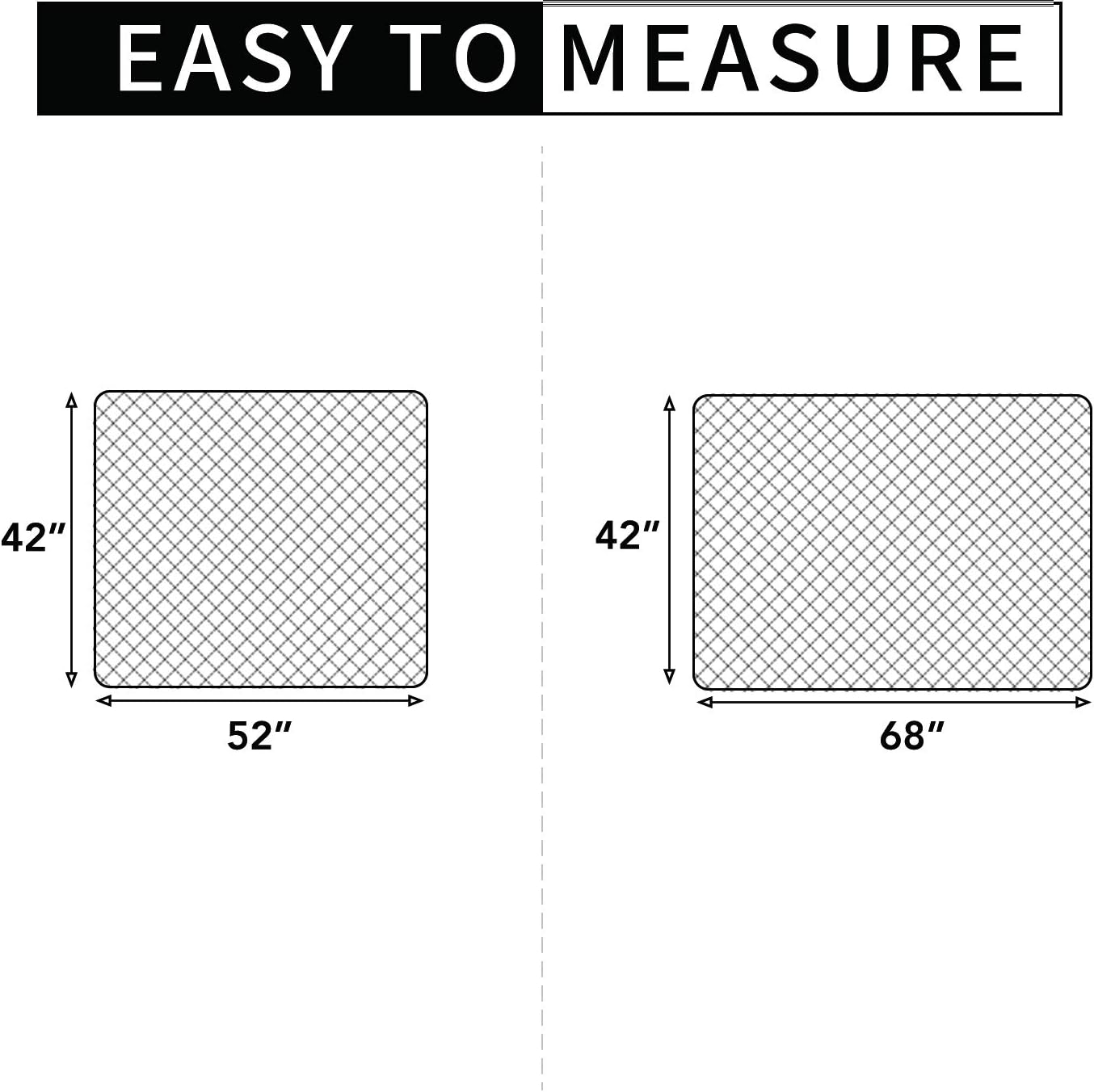 Easy-Going Sectional Couch Covers for Dogs L Shape Sofa Cover Reversible Sofa Slipcover Chaise Lounge Cover Furniture Protector Cover for Pets Dog Cat (42 x 52 inches, Light Gray/Light Gray)