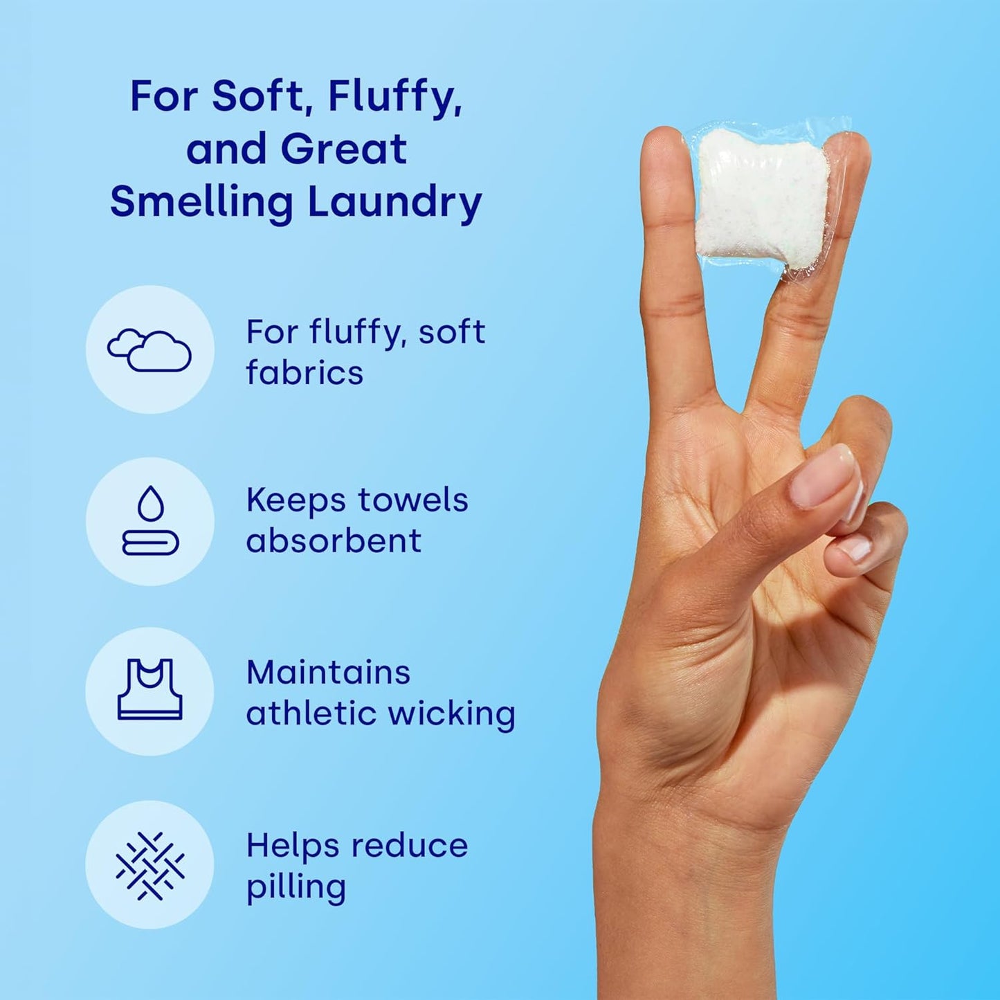 Dropps Laundry Fabric Softener Pods, Lavender Meadow (32 Pods) - Laundry Additive for Softening & Protection - HE Compatible Mineral Based Ingredients Laundry Supplies