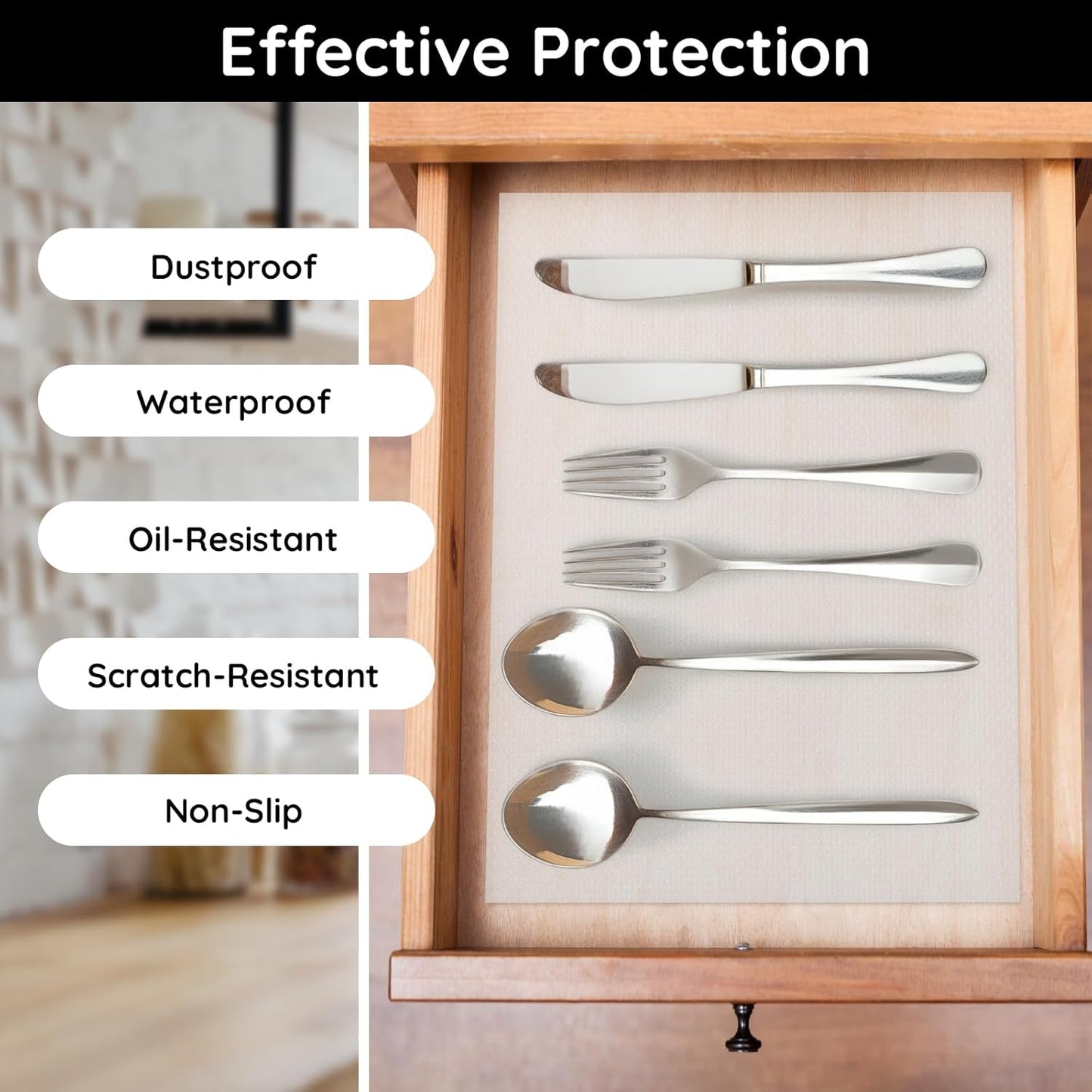 Kitchen Cabinet Liner, 11.8" W x 39" L x 0.03" T, Drawer Liners for Dresser, Non-Adhesive & Non Slip for Home and Kitchen Shelf, Drawer, Cabinet, Refrigerator, Dresser, Cupboard, RV (Polka Dot)