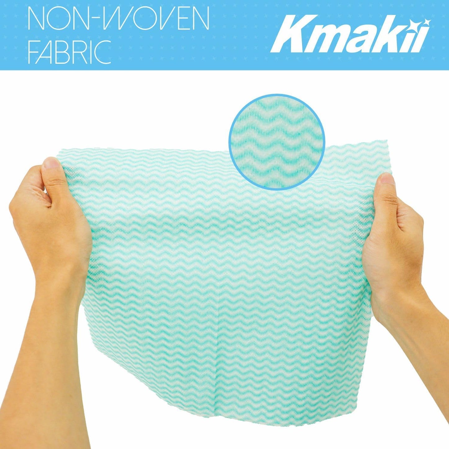 KMAKII Handi Wipe Reusable Cloths - Multi-Purpose Disposable Dish Cloths and Towels, Ultra Absorbent, Fast-Dry, Durable Cleaning Wipes for Kitchen and Home, Green, 11.8 x 21 inches, Pack of 80