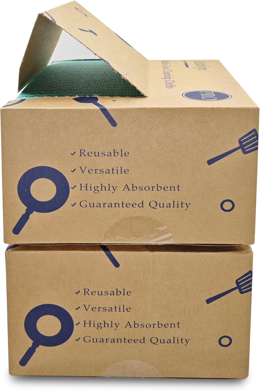 Heavy Duty Reusable Cleaning Cloths 100 Count Food Service Wipes Dishcloths Multi-use Towels(2Boxes)