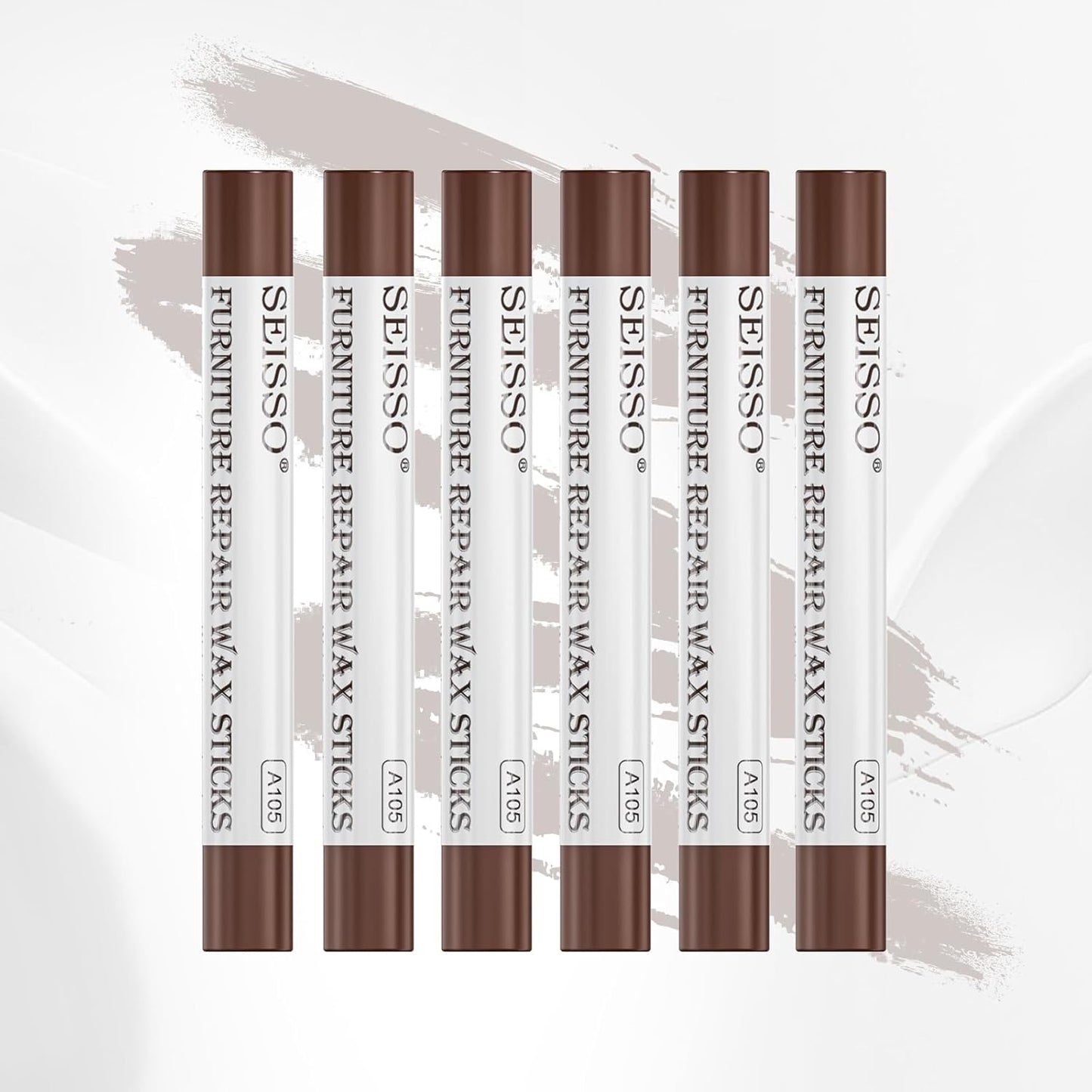 SEISSO Furniture Repair Crayon, 6 Pcs - Wood Filler Sticks, Scratch Repair Wax, Furniture Marking Repair - Scratch, Cracks, Hole, Table, Wood Floor, Guitar, Covering, Instrument Fill Sticks-Redoak