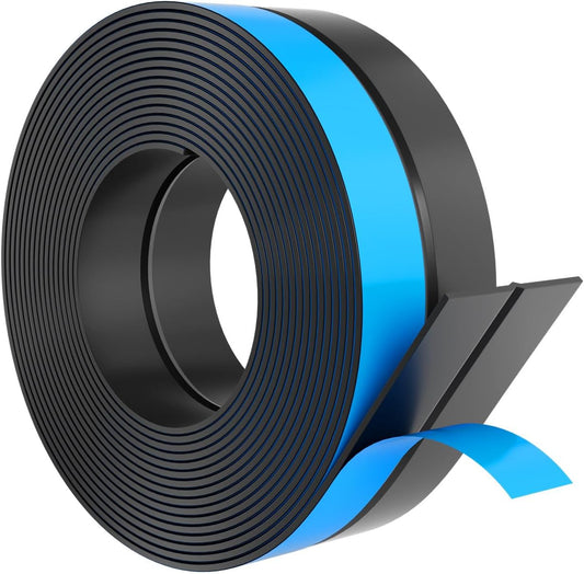 Weather Stripping Door Seal, Silicone Strip for Frame and Gaps Draft Stopper,Glass Shower Door Sweep, Black, 20 Feet x 3 Inch