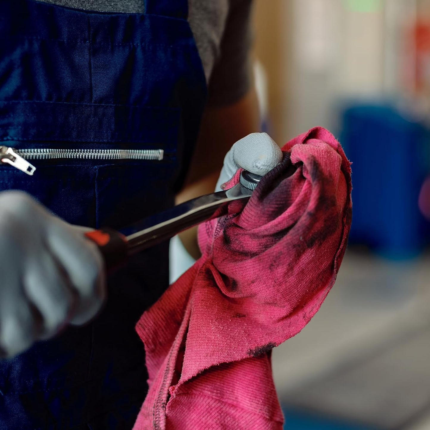 Premium Color Knit Cleaning Rags (600 lbs Pallet - 24x25 lbs. Bag) – Shop Rags Bulk for Workshops, Mechanics, Painters, and Home Use, Multipurpose Cotton T-Shirt Rags