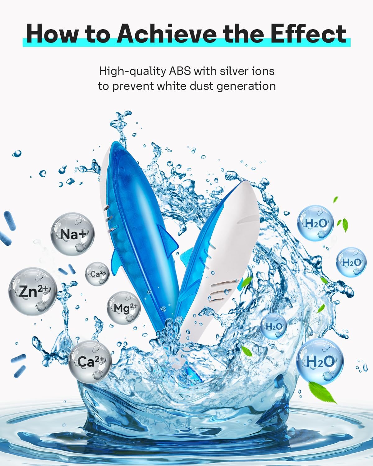 Leemone Humidifier Cleaner Shark, Demineralization Float Shark Compatible with All Humidifier and Fish Tank(6Pack)