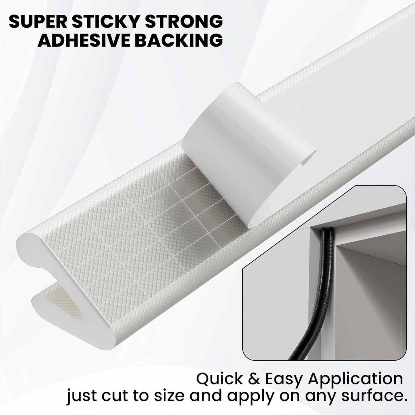 V Shape Foam Weather Stripping Door Frame Seal Strip 19.7FT White, Draft Stopper, Insulation Winter, Weatherstripping, Gap Sealing, Soundproofing, Self-Adhesive Used for Exterior Front Door Side