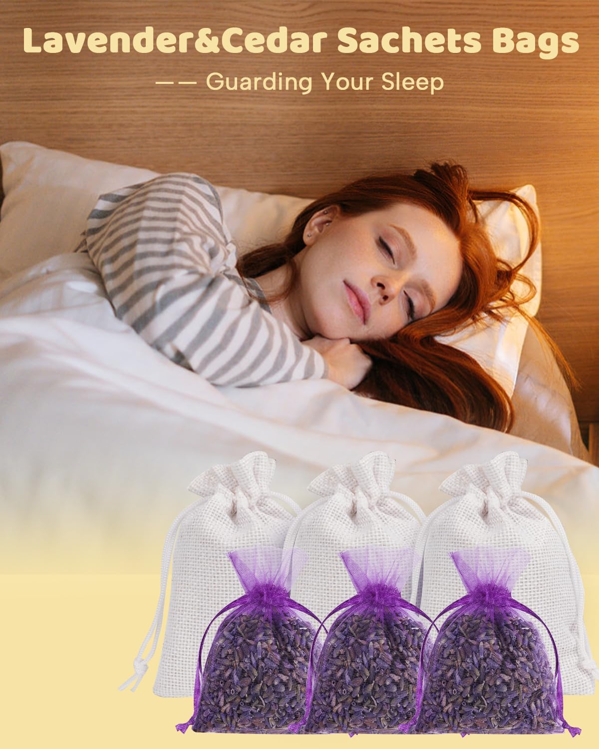 26 Pack Cedar and Lavendar Home Fragrance for Drawers and Closets - Stop Clothes Damage, Cedar Chips and Natural Dried Lavender Sachets Bags