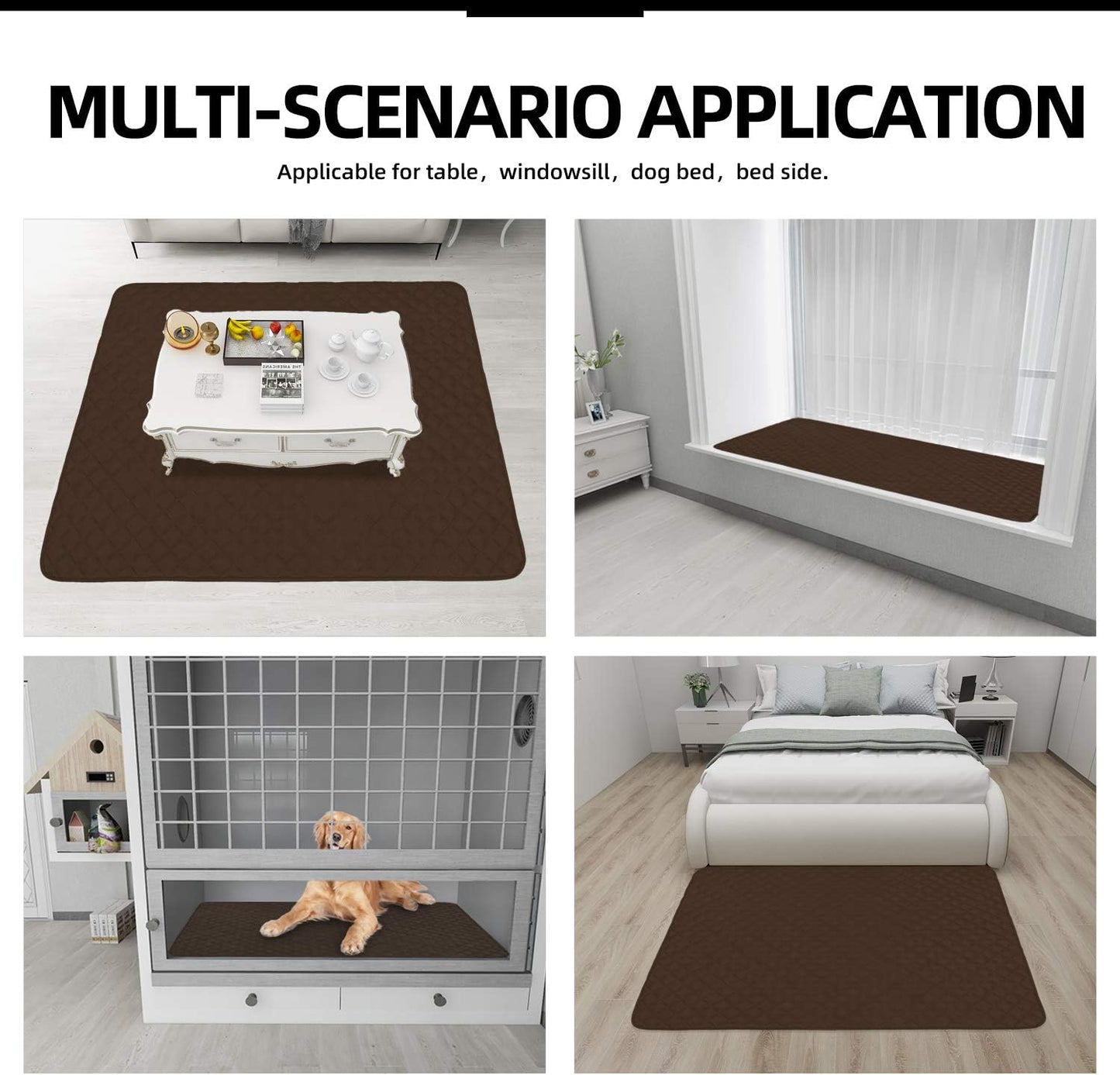 Easy-Going Sectional Couch Covers for Dogs L Shape Sofa Cover Reversible Sofa Slipcover Chaise Lounge Cover Furniture Protector Cover for Pets Dog Cat (42 x 52 inches, Coffee/Coffee)