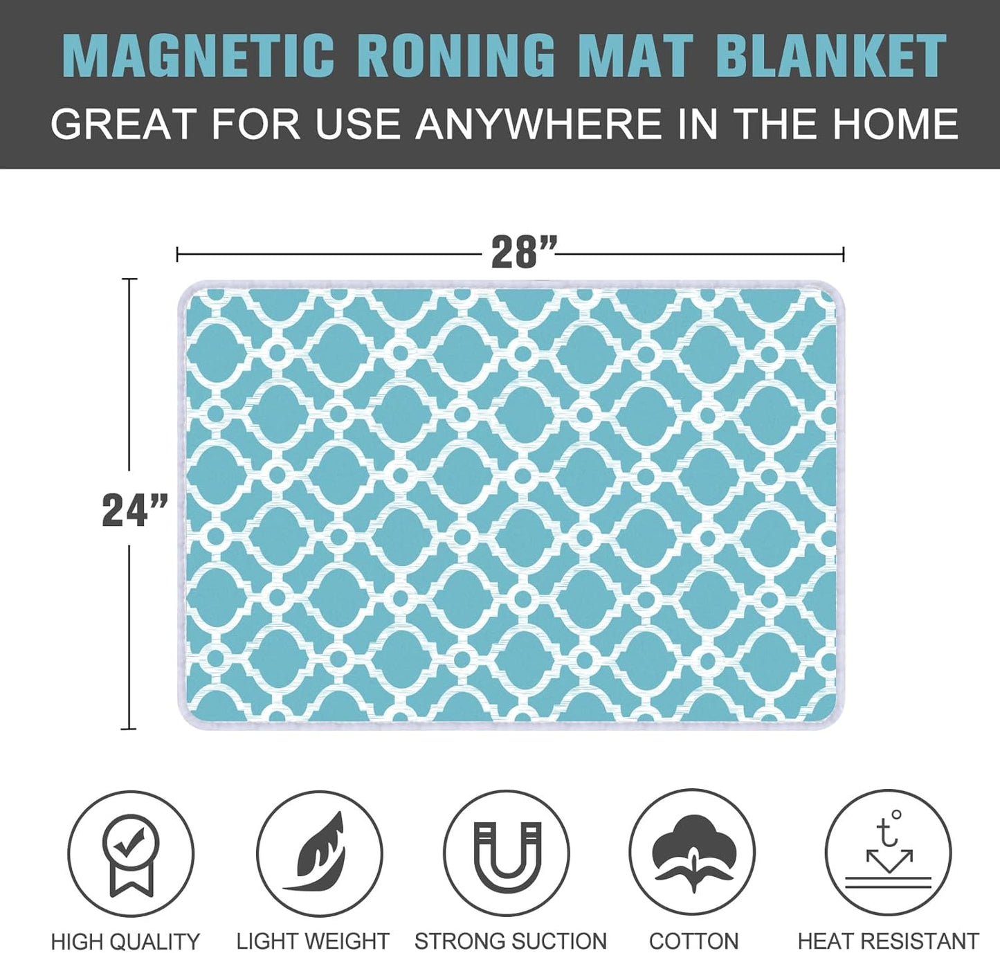 Ironing Mat, Portable Travel Ironing Pad, 28 x 24inch Ironing Mat for Table Top of Washer, Dryer, Table Top, Countertop, Silincoe Coating and Scorch Resistant