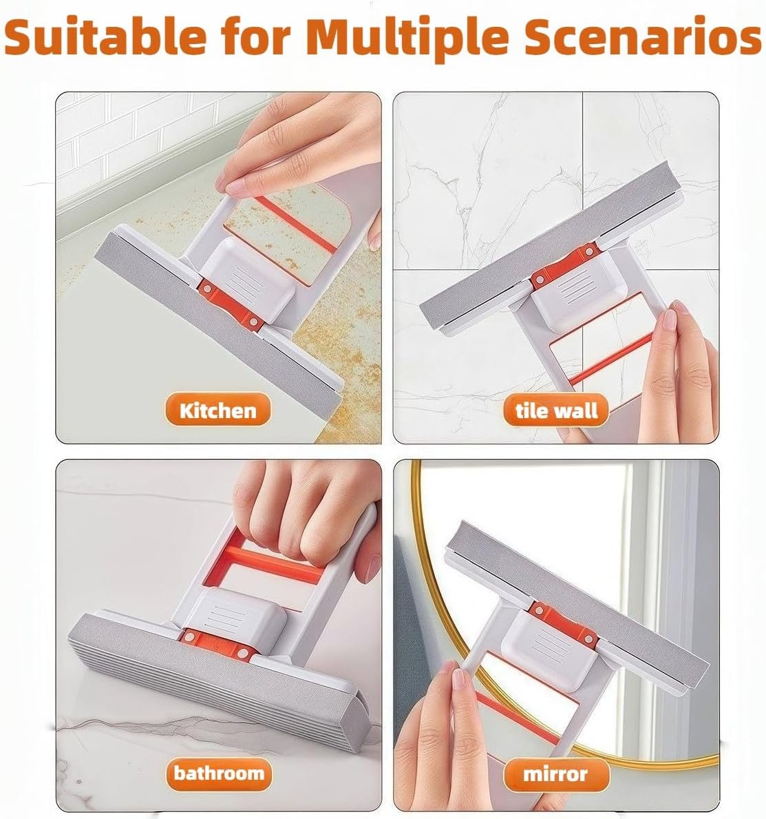 2025 New Disposable Dust Mop with a Mini Foldable Desktop Mop, Multi Surface Cleaning Flat Dust Mop for Dry Wet Disposable Pads for Kitchen Wall Bathroom Toilet Corners (Mini Mop Set)