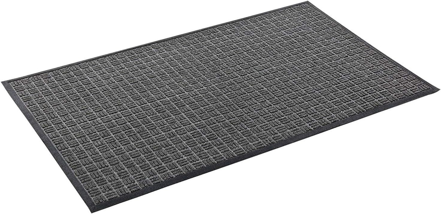 Kempf Water Retainer Entrance Mat, Indoor Outdoor Rubber Rug, Moisture Trapping, Absorbent Mat, 18 by 30-inch, Black