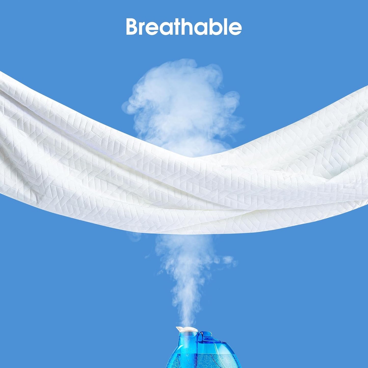 Hanherry 100% Waterproof Mattress Protector King Size, Mattress Cover 3D Air Fabric Cooling Mattress Pad Cover Smooth Soft Breathable Noiseless, 8''-21'' Deep Pocket