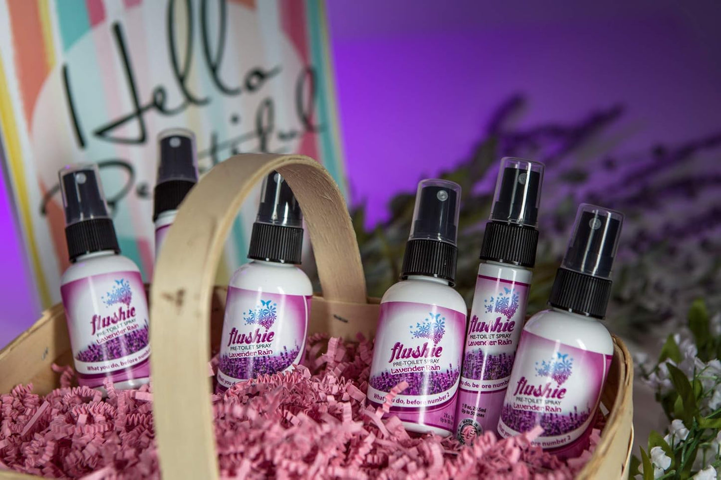 Flushie Pre-Toilet Spray for Poop Travel Size Toiletries Bathroom Spray for Poop Spray for Toilet Deodorizer Traveling Essentials Poop deodorizer Poop Odor eliminator 4oz (Lavender, 1 Pack)