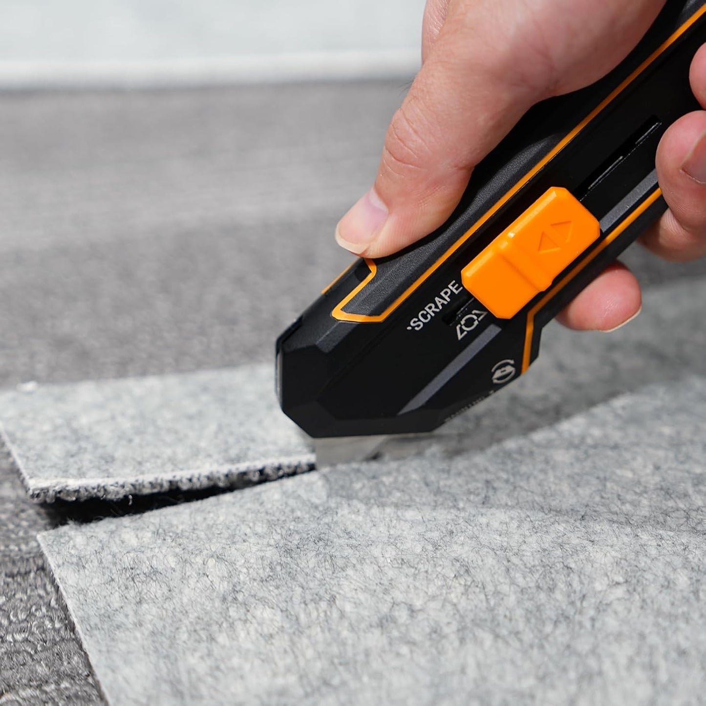 Utility Scraper Knife 3-in-1 - Pro Multi-Tool Design - Construction Camping Kitchen Use - Floor Glass Stovetop Cleaning w/10 Blades