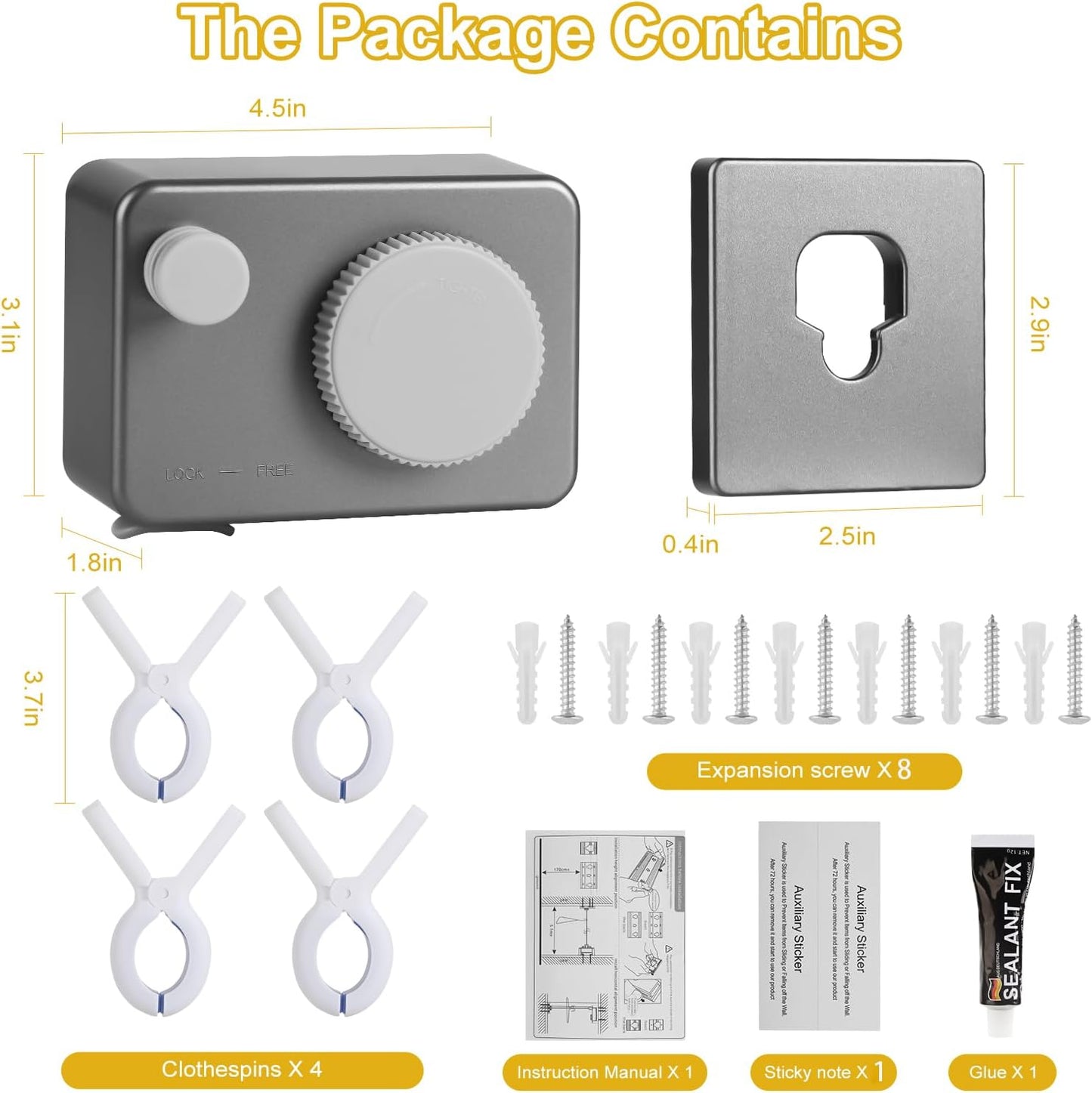 Retractable Clothesline Indoor/Outdoor, Anti-Sag for Drying Clothes Line Retracting Indoor/Outdoor, We Equipped This 13.8 Fts Laundry line Retractable with 4 Large Clips