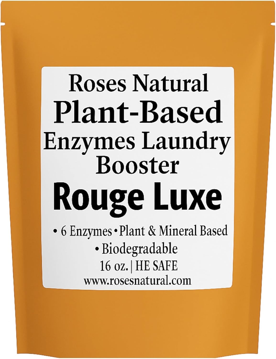 Natural Enzyme Laundry Booster – Rouge Luxe | 6 Enzymes | Deep Clean System | Luxury Amber & Musk Scent | Biodegradable • HE Safe • Eco-Friendly | 16 oz | Made in USA