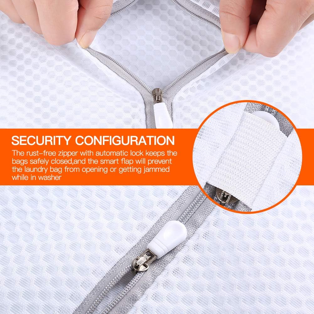 Kimmama Laundry Bags Mesh Wash Bag, Lingerie Bags for Washing Delicates, Net Washer Sack with Zipper, Dryer Pouch for Cleaning and Drying Cloths, Garment, Sweater, Bra, Pant, Sock, Toys, Hat