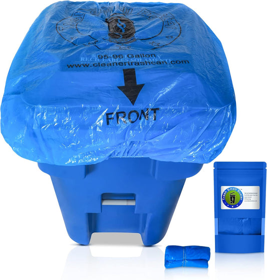 95 Gallon Trash Can Cover Odor Eliminating Bag with Elastic Band Chemical Free Durable Outdoor Garbage Deodorizer 3 Pack