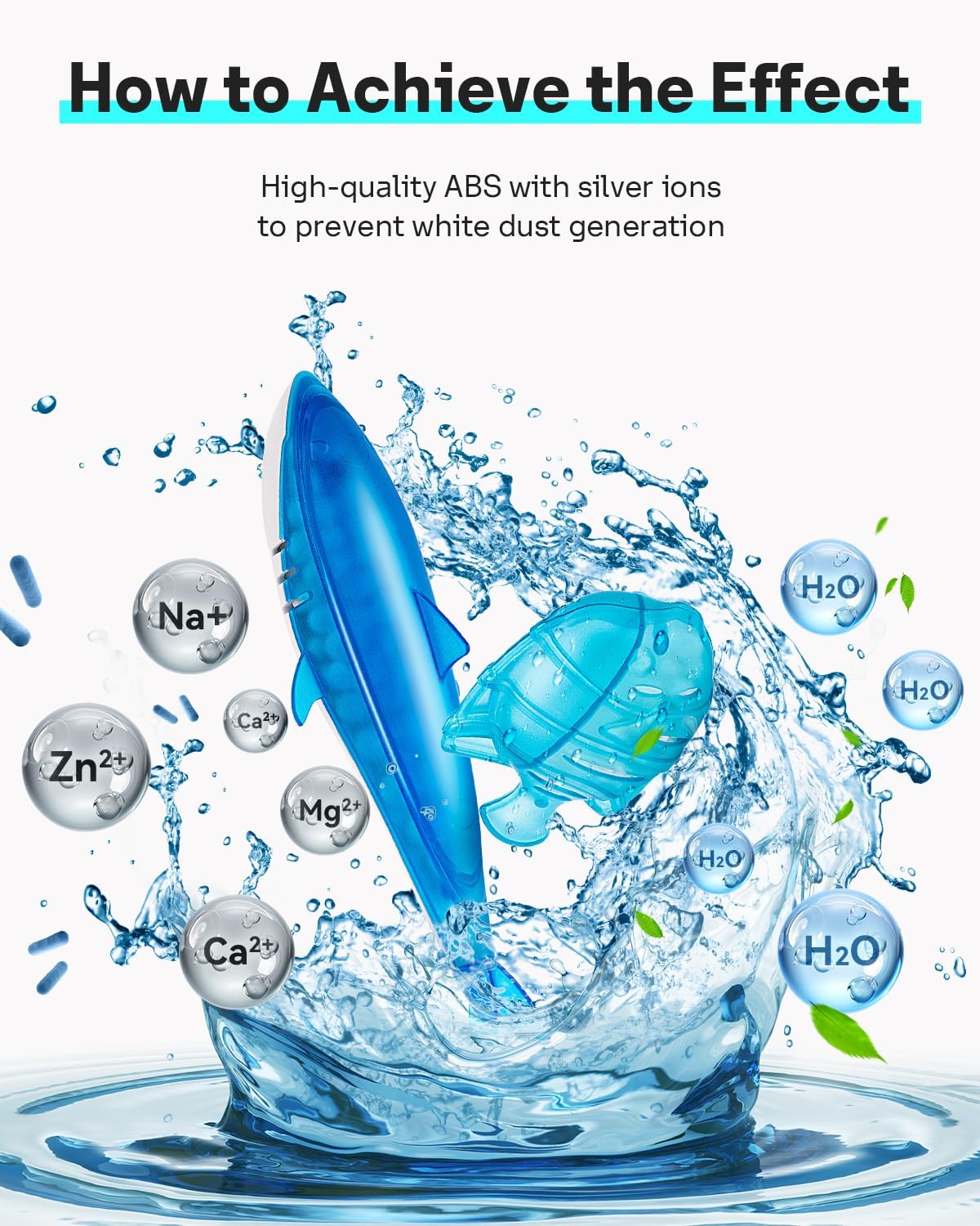 Leemone Humidifier Cleaner Float Shark & Fish -Humidifier Accessories Compatible with All Humidifiers and Fish Tanks(6 Pack)