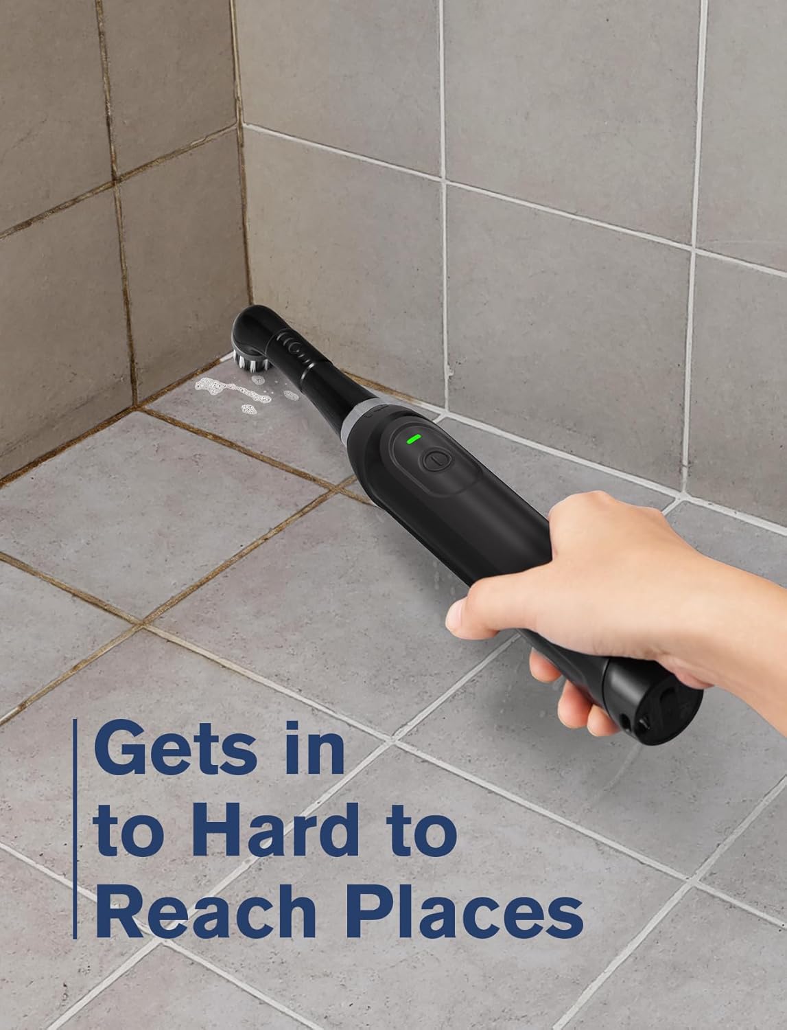 Sweepulire Rechargeable Electric Grout Brush, 2025 New Power Cleaning Brush with Stainless Steel Wire Brush, Multi-Purpose Tile Grout Cleaner Brush for Cleaning Tile, Corner, Kitchen, Tight Space