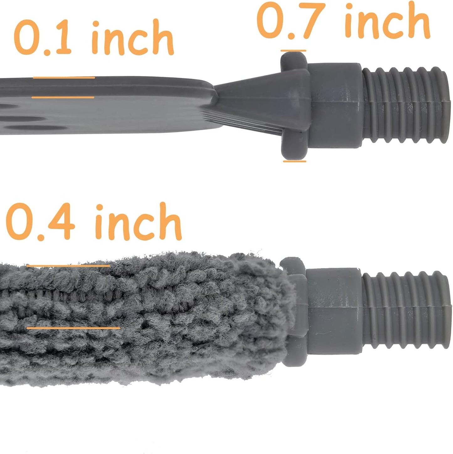 Under Appliance Duster Refills, 4 Pieces Gap Dust Cleaner ’s Replacement Sleeves. Reusable Microfiber Cloth Cover for Slim Dusting Tool Cleaning Gadgets. Grey by Jonbyi