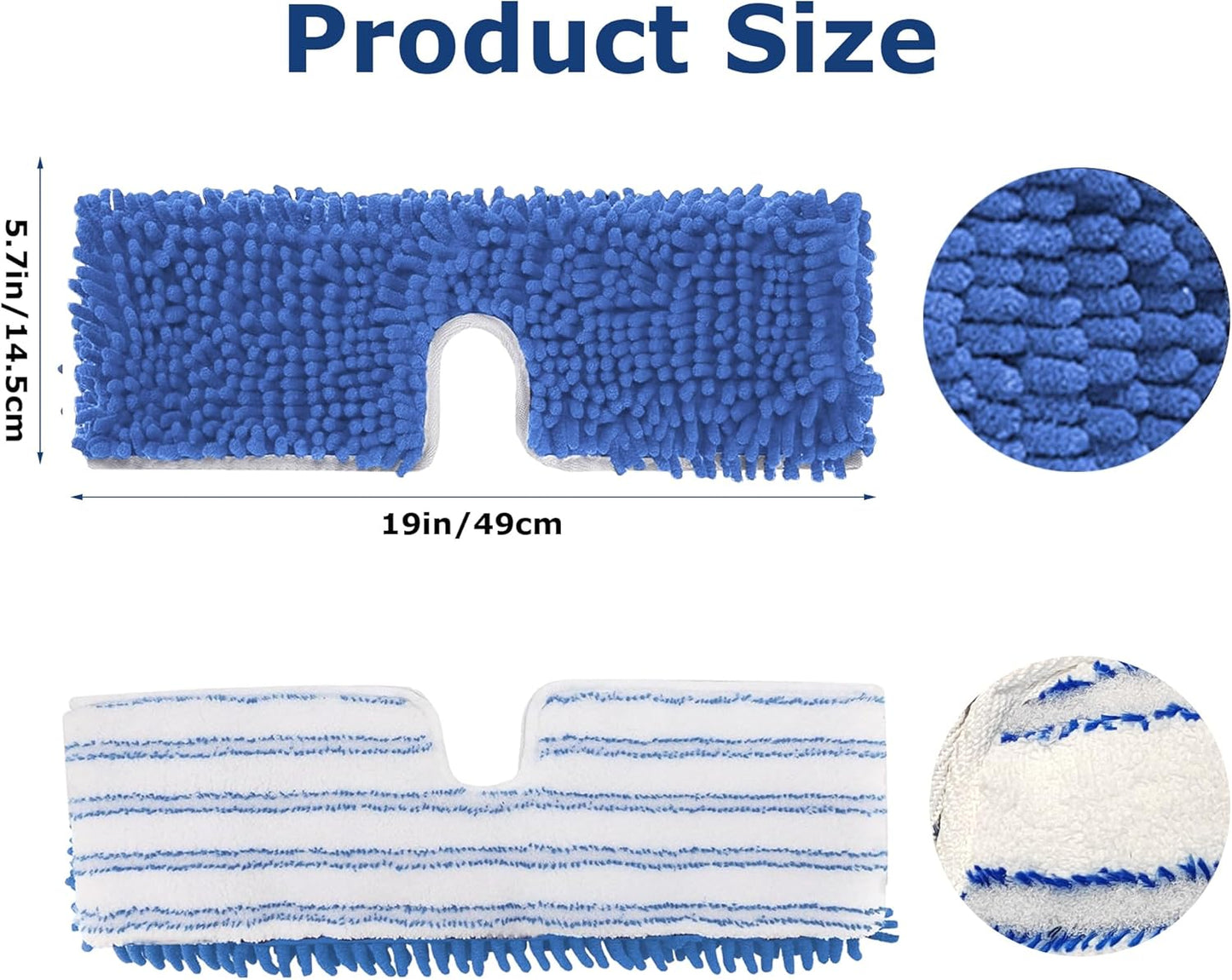 4 Pack Mop Heads Replacements Compatible with O Cedar Dual-Action Flip Mop, Microfiber Chenille Mop Pads for Wet & Dry Floor Cleaning and Scrubbing, Reusable & Washable Dust Mop Refills