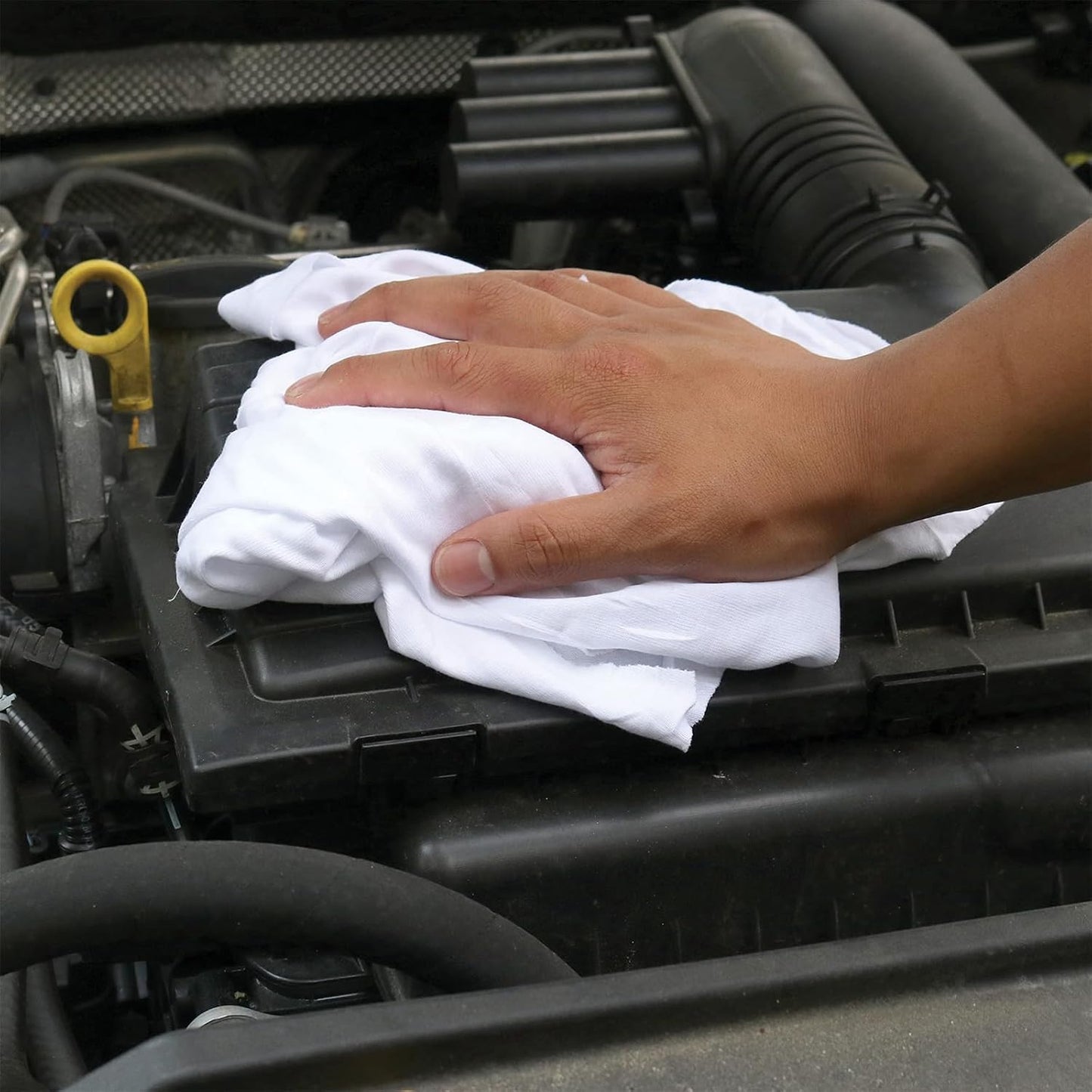 Premium White T-Shirt Cleaning Rags (600 lbs. Pallet 24x25 lbs. Bag of Rags) – White Cotton Rag for Cleaning, Staining, Painting, Oil, Grease & Dust Removal – Shop Rags Bulk