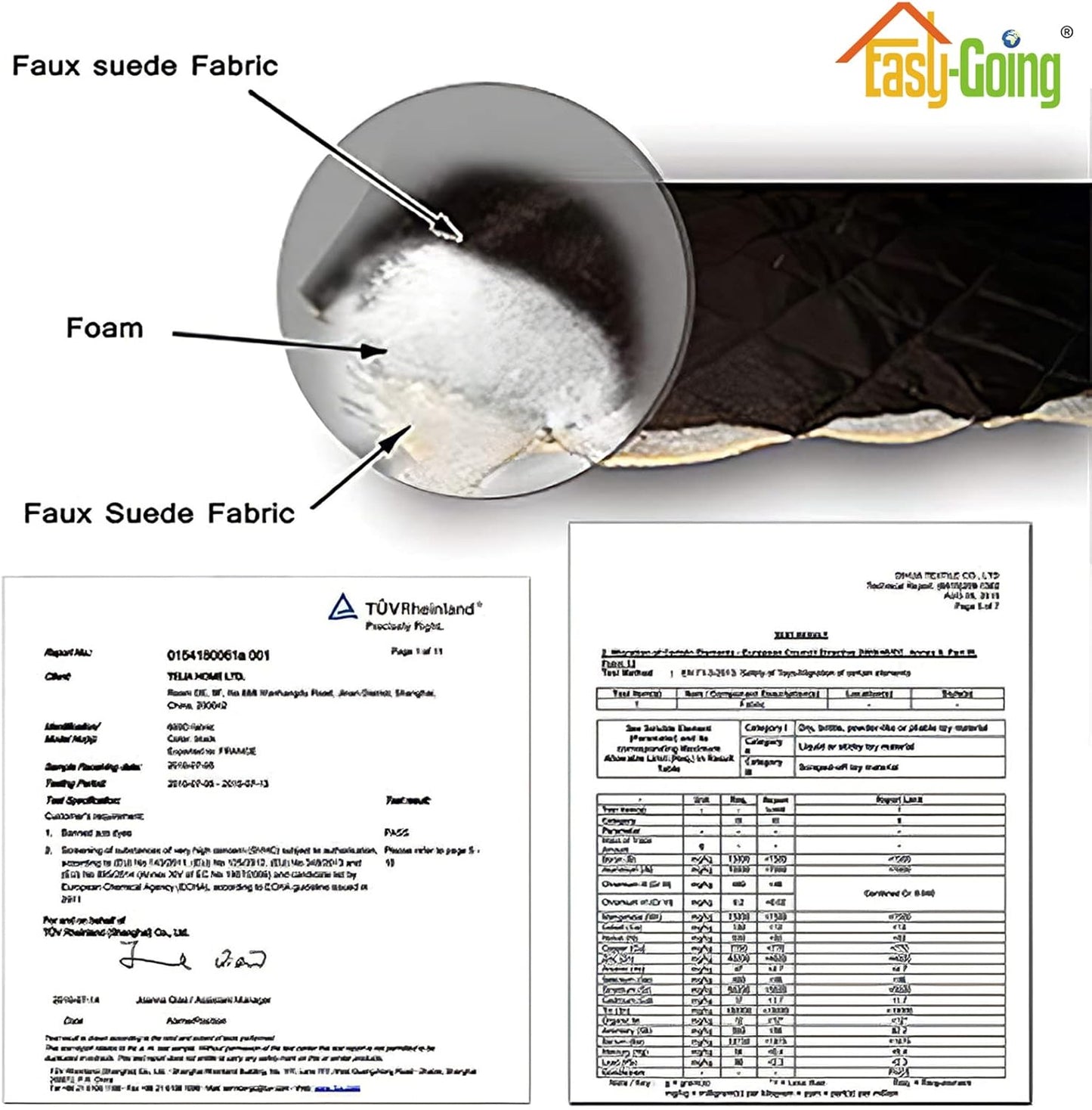 Easy-Going Sectional Couch Covers for Dogs L Shape Sofa Cover Reversible Sofa Slipcover Chaise Lounge Cover Furniture Protector Cover for Pets Dog Cat (30 x 50 inches, Light Gray/Ivory)