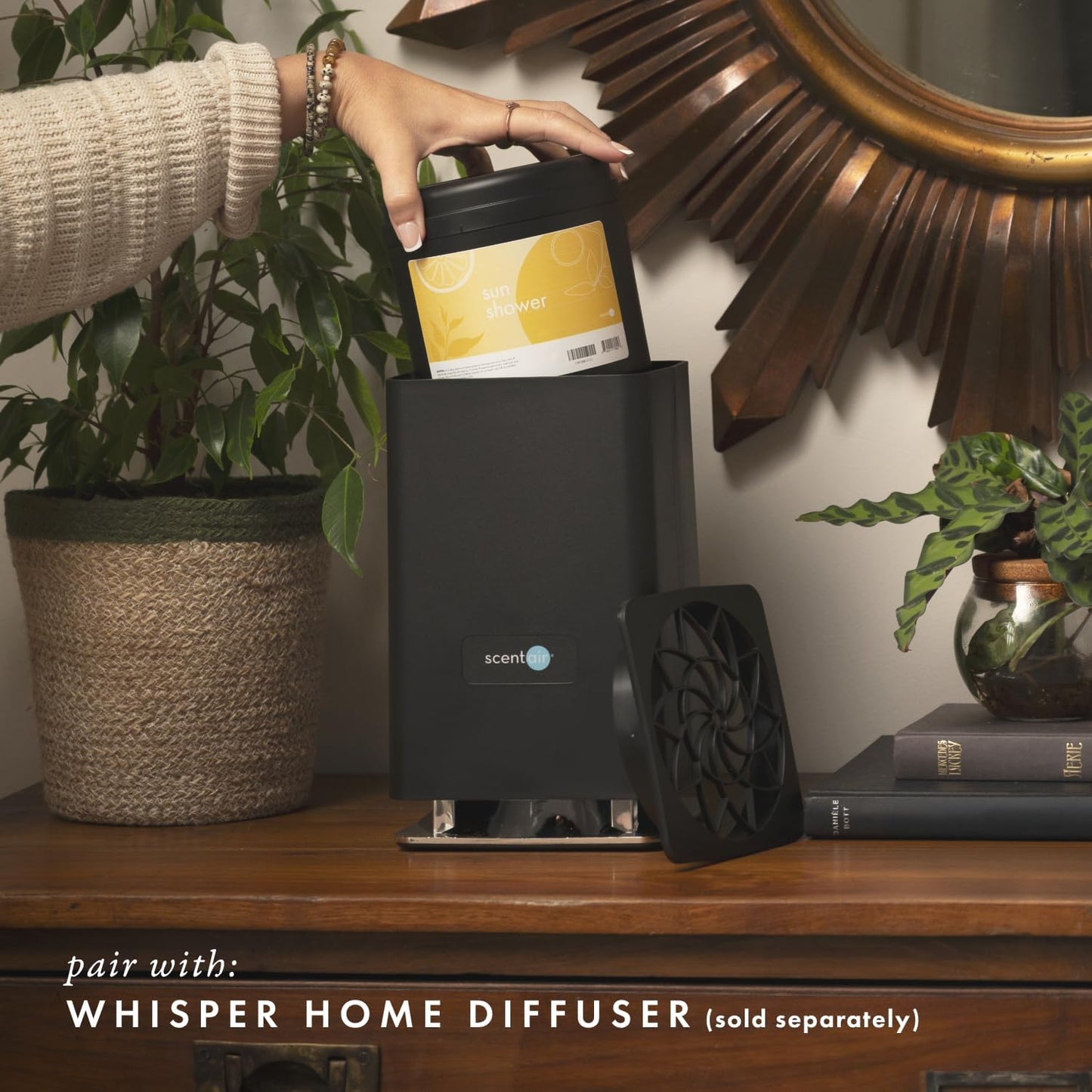 ScentAir Whisper Home Monthly Plug-in Refill, Fragrance Cartridge for Home and Office, Amazon Exclusive, Sun Shower