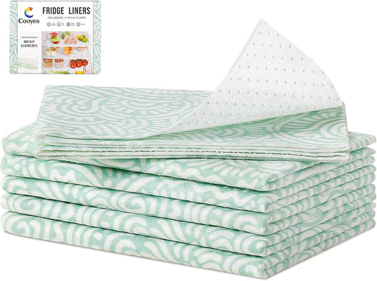 Cooyes 17.7" × 24" Fridge Liners for Refrigerator, Drawer & Shelf Liners for Kitchen Cabinets Non-Adhesive, Breathable Cloth Material, Non-Slip, BPAfree, Machine Washable, Keep Produce Fresh Longer