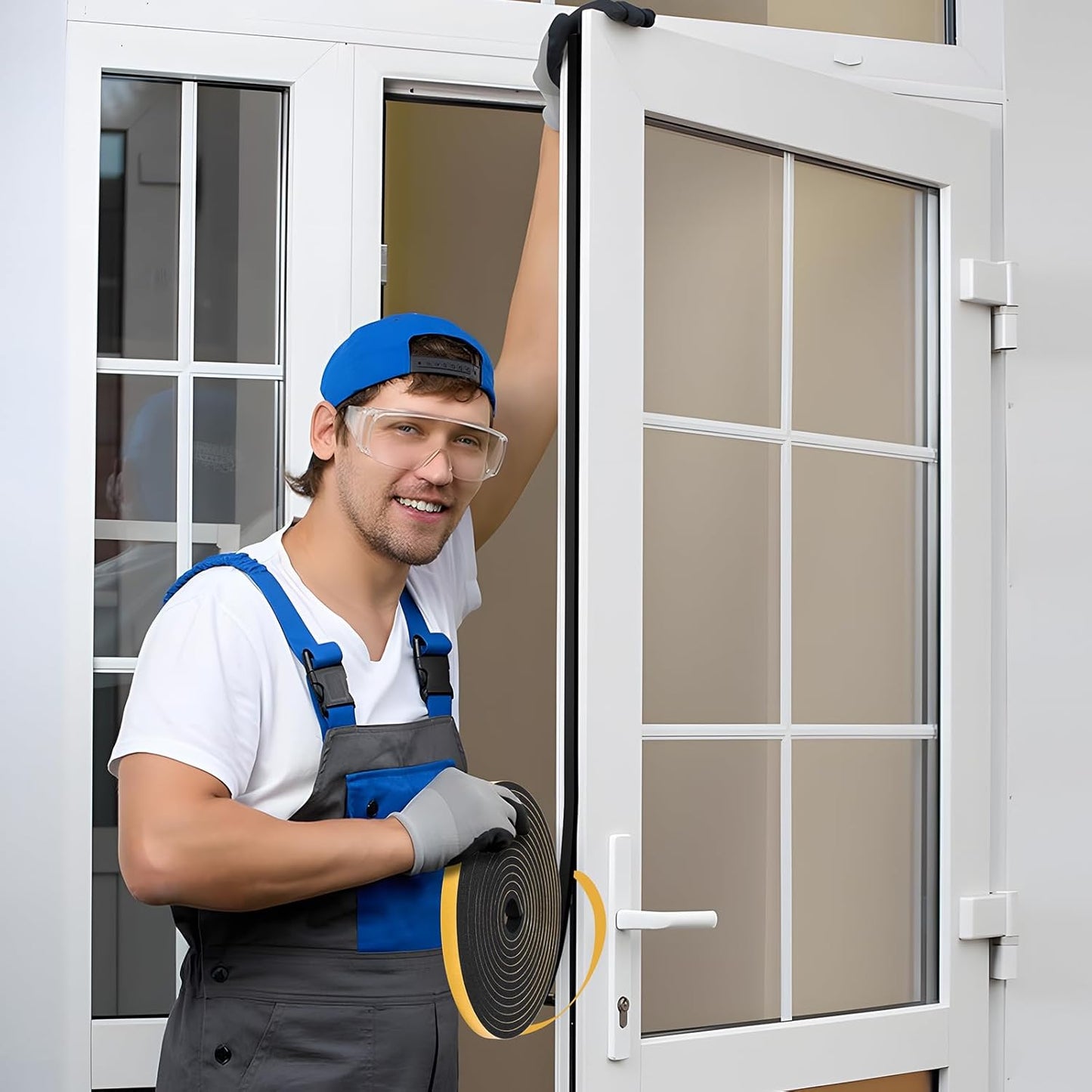 26Feet Weather Stripping Seal (2 Inch X 1/8 Inch) for Door Window, High Density Foam Tape, Soundproofing, Insulation Strip, Door Sealers for Door Frame- Black