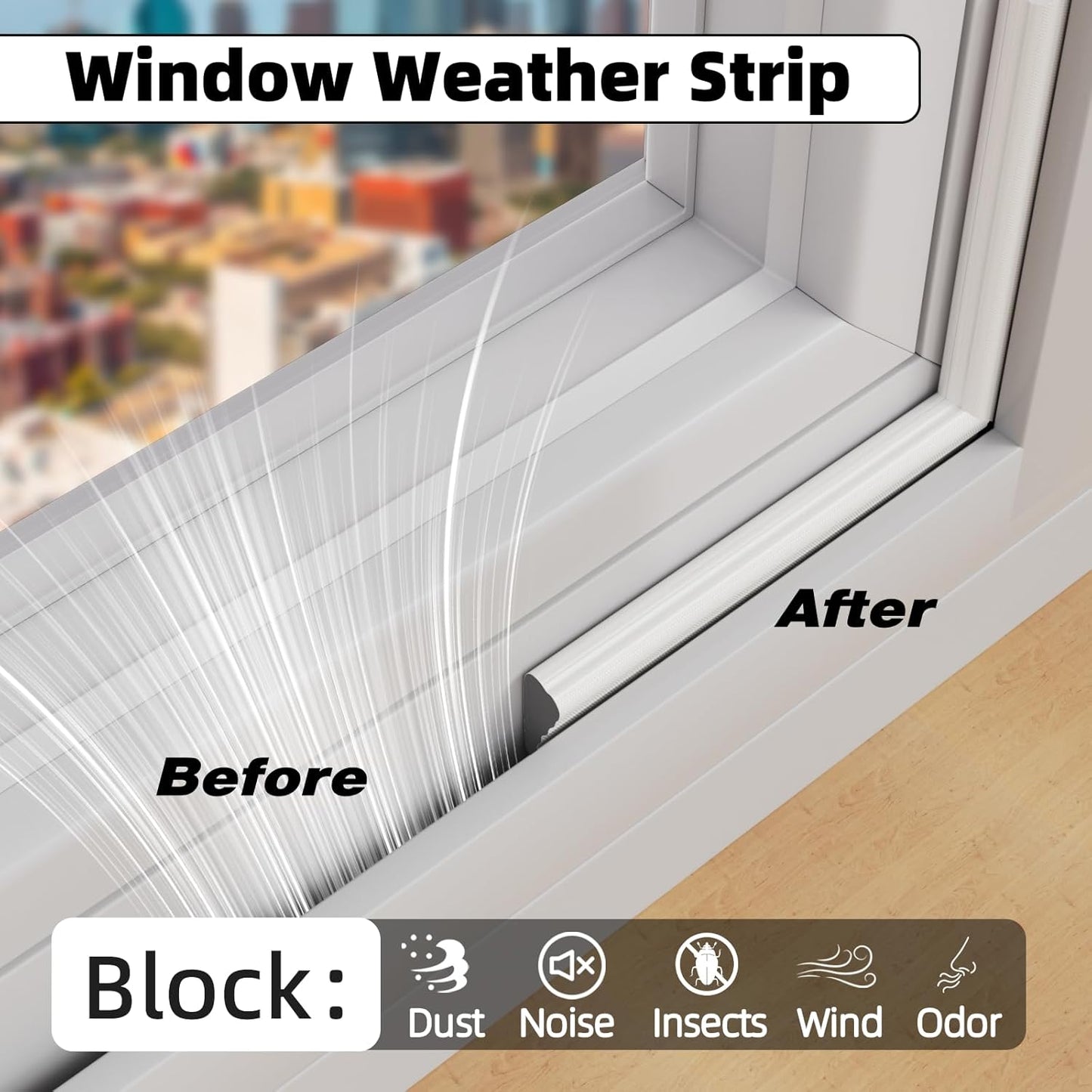 196" Wedge Weather Stripping Door Seal Strip for Door Frame & Window,Self Adhesive Window Insulation Draft Stopper Seal for Winter,Gray Foam Door Gap Filler for Soundproofing Light Blocker,White