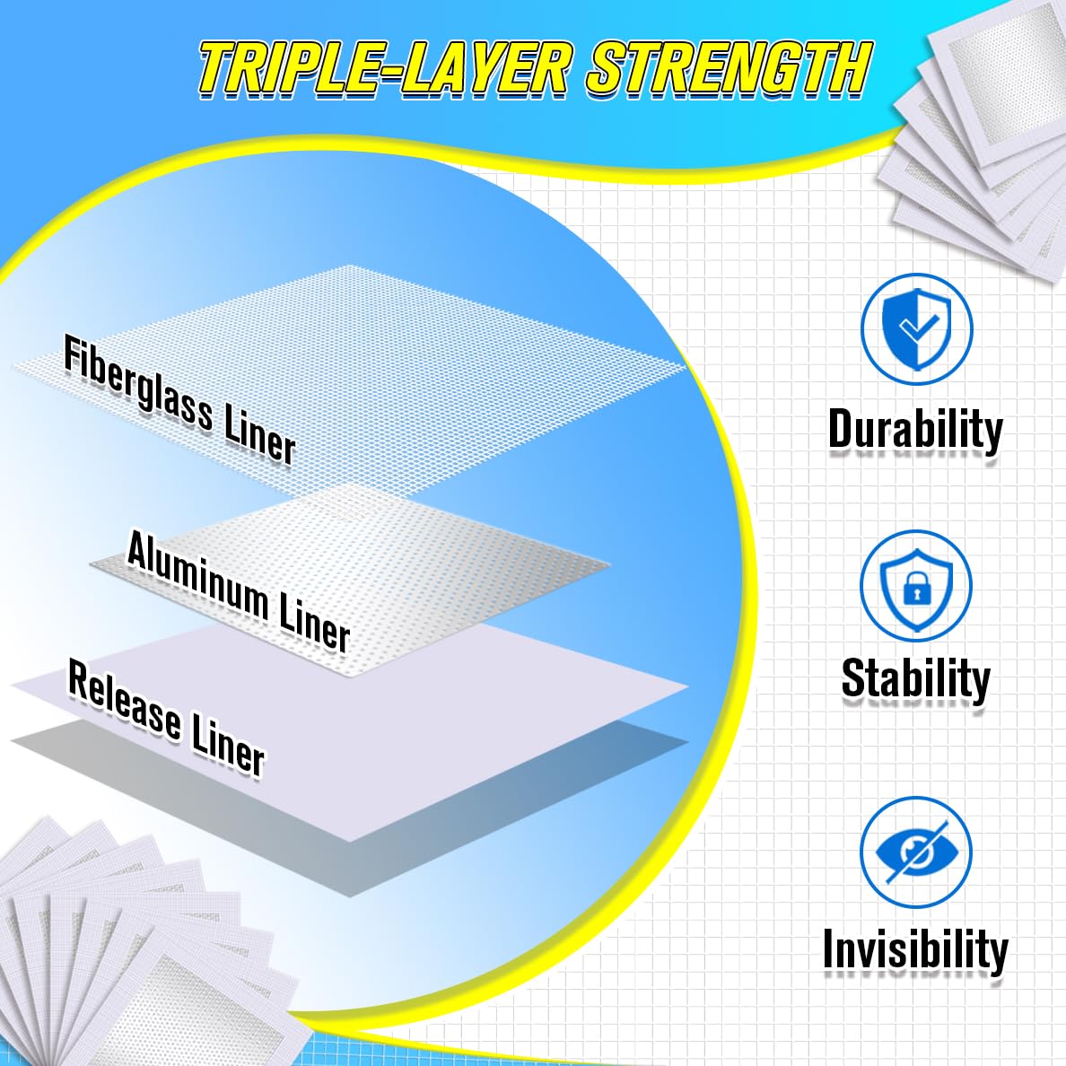 DIYSELF 18 Pack Drywall Repair Kit, Spackle Wall Repair for Nail Holes, Drywall Patch Kits, Hole Putty Filler for Small Hole Repair, Wall Patch Repair Kit for Home, Apartment, Nursery