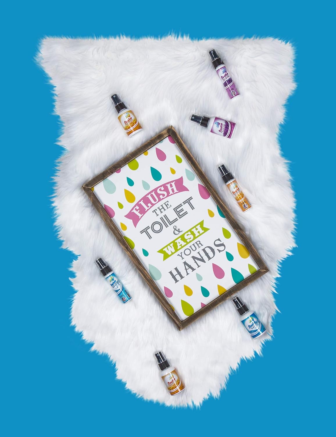 Flushie Pre-Toilet Spray 16 oz Citrus Fusion Scent Bathroom Spray 16-Ounce Pump Spray Bottle Refill