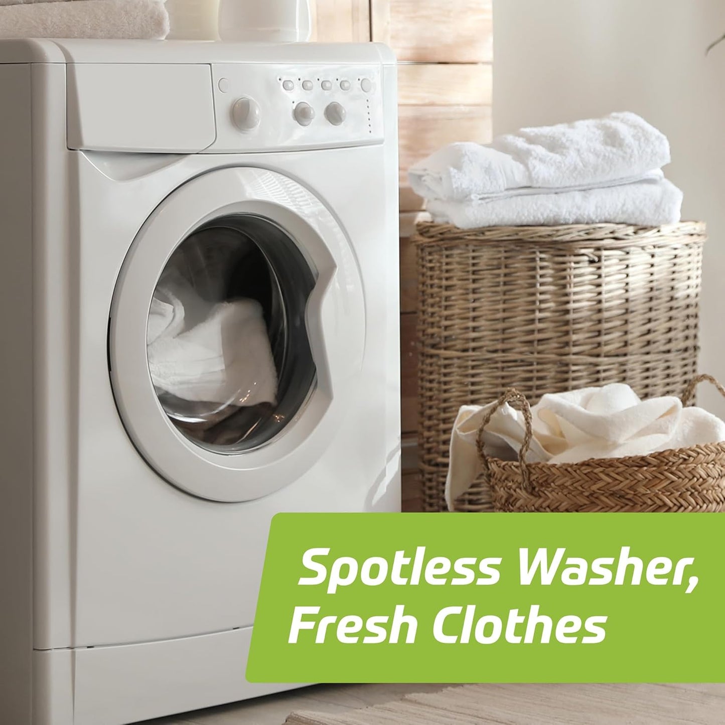 Velocity Washing Machine Cleaner – 4 Uses Per Bottle. Removes Hardwater Stains & Odor-Causing Buildup Inside Drum, Washer Cleaner for All Front & Top Load Washers & High Efficiency Machines