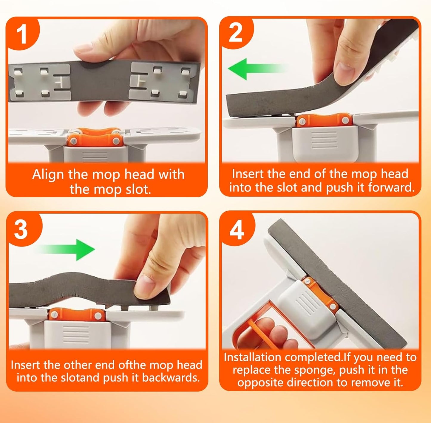 2Pcs Mini Foldable Desktop Mop,Self Squeezing Sponge Mop,Portable Versatile Mop Wet and Dry Use for Small Spaces, Bathroom, Kitchen,Desktop,Glass