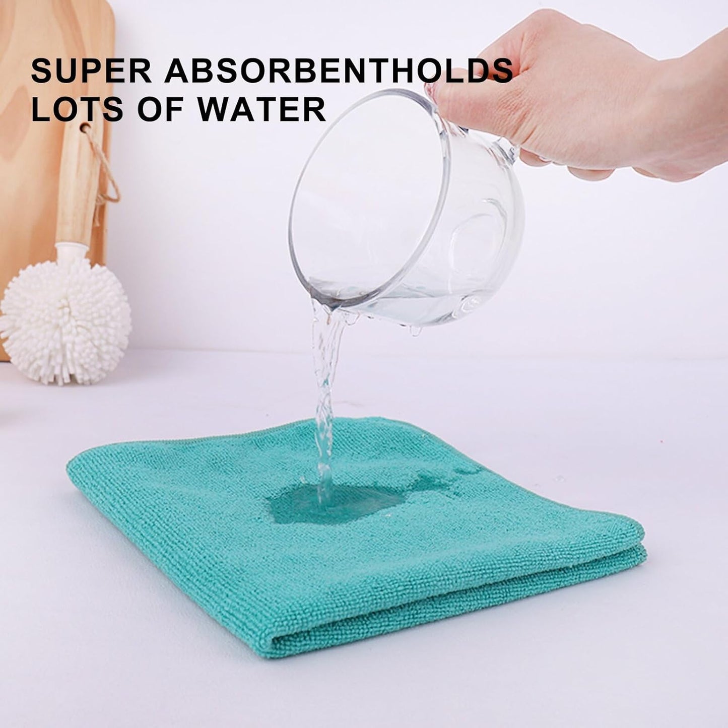 Tricol Clean Microfiber Cleaning Cloth, 16in*16in, 12 Pack Ultra-Thick Cleaning Rags, Super Absorbent, Lint Free & Streak Free Cleaning Towels for Car, House, Kitchen, Office