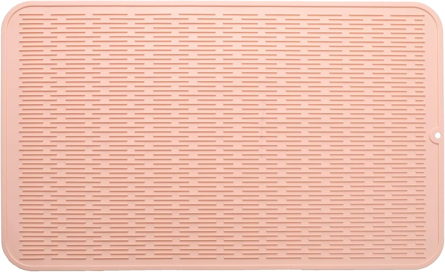 Silicone Dish Drying Mat for Multiple Usage,Easy clean,Eco-friendly,Heat-resistant Silicone Mat for Kitchen Counter or Sink,Refrigerator or Drawer Liner Pink 3XL 28 inches x 18 inches