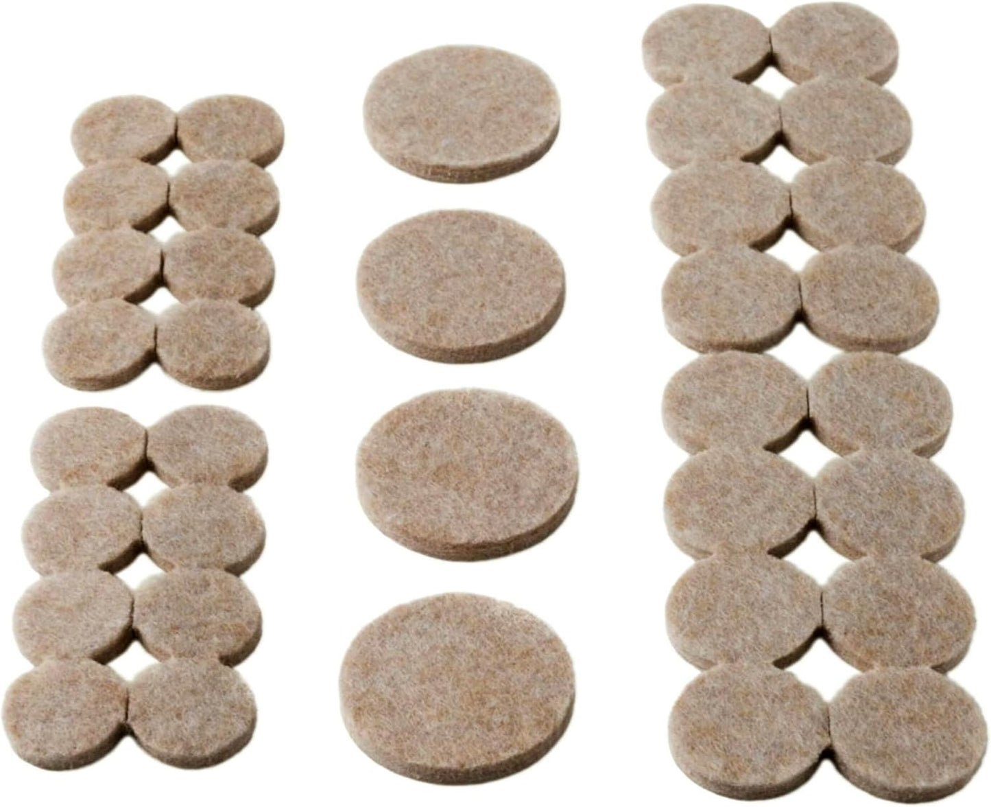Scotch Felt Pads, Felt Furniture Pads for Protecting Hardwood Floors, Beige, Multi-Pack, 16-3/4 in., 16-1 in., 4-1.5 in., Round, 36 Pads Total