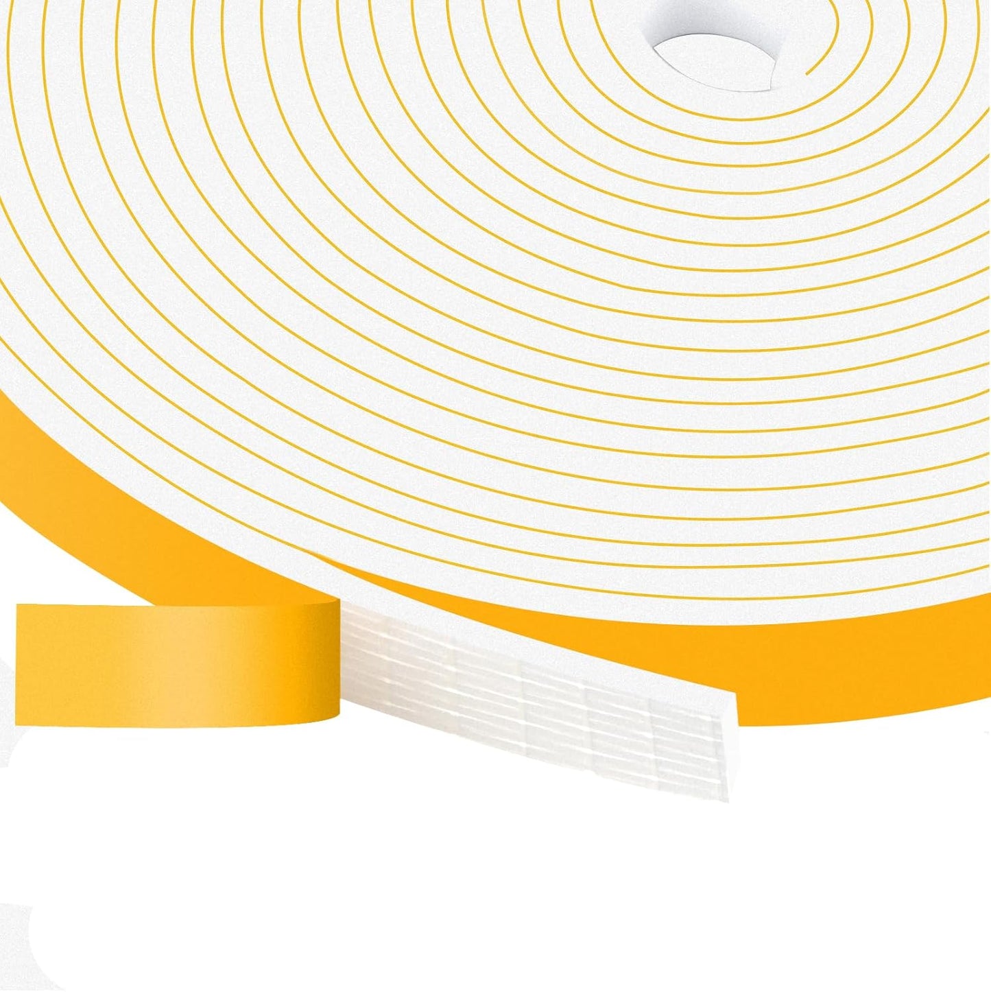 Weather Stripping Door Seal Strip, High Density Foam Sealing Strip, Door Seal for Doors Windows, Weatherproof Foam Seal Tape, Noise Reduction(1/2 in x 1/8 in x 16.5Ft)