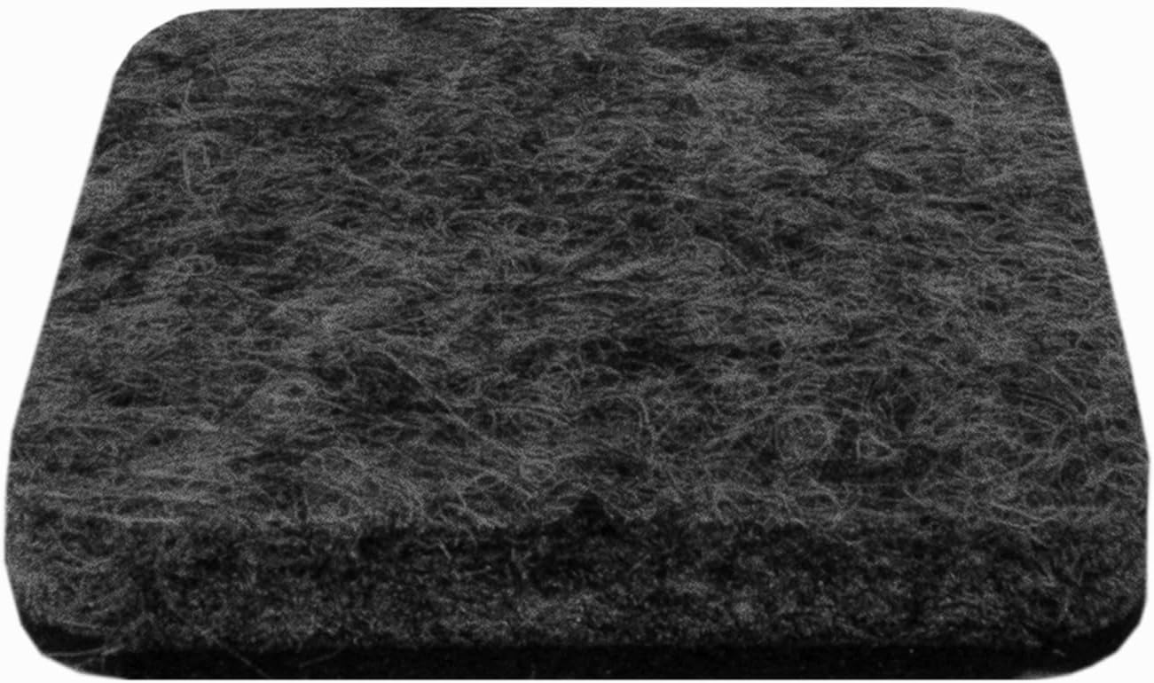 SOFTTOUCH 4717895N Heavy Duty Square Felt Furniture Pads to Protect Hardwood Floors from Scratches, 1", 48 Pack, Black, 48 Piece