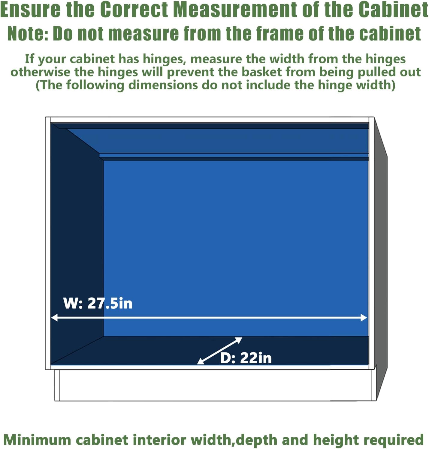 LOVMOR Pull Out Cabinet Organizer 27" W x 21½" D, Kitchen Cabinet Pull Out Shelves Slide Out Storage