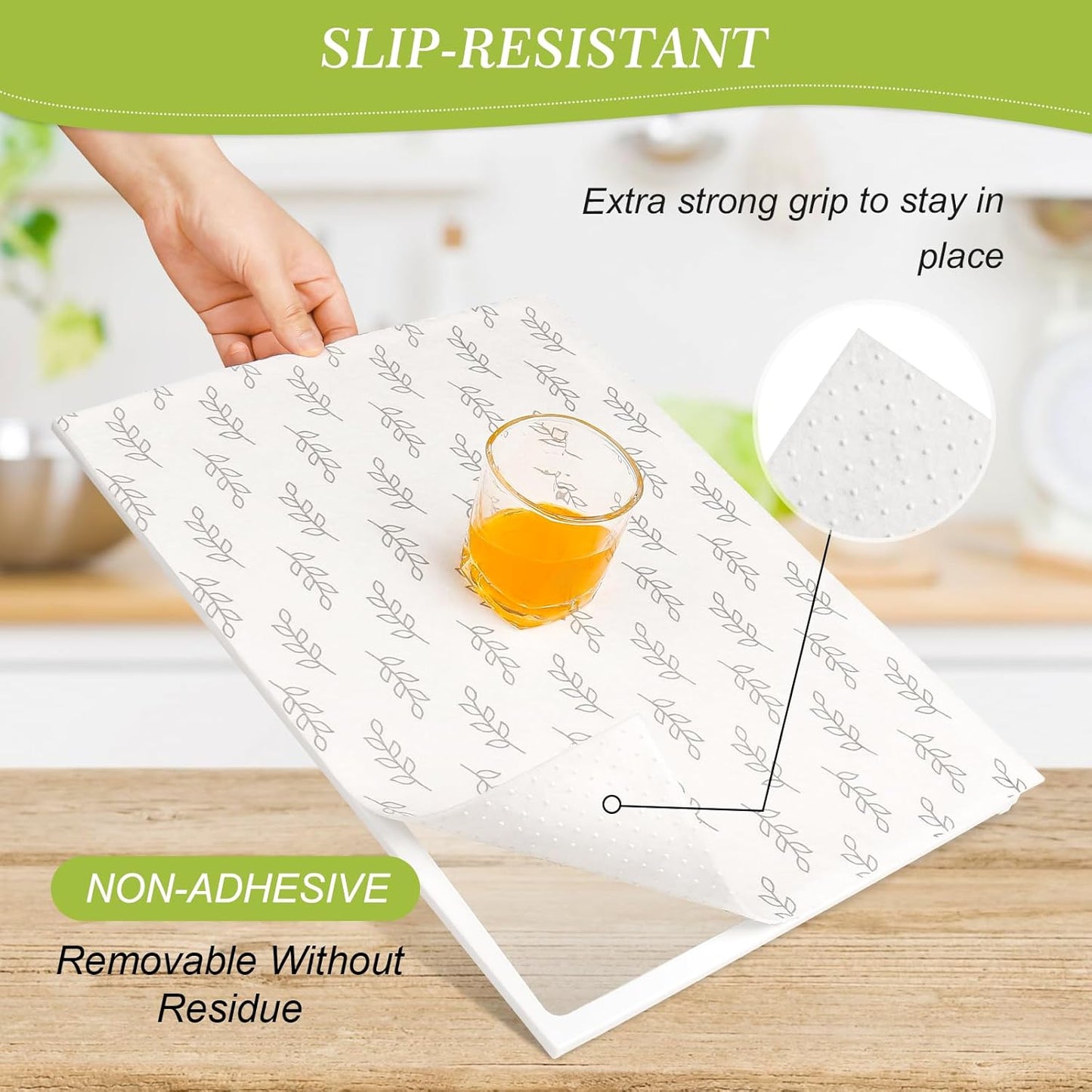 Cooyes Refrigerator Drawer Liners, Premium Absorbent Fridge bin Liners Non-Slip Washable, 12" x 24" Refrigerator Shelf Liners and Mats for Glass Shelves, Kitchen Cabinets, Non-Adhesive