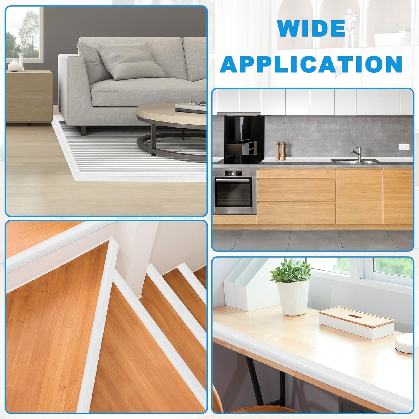 Wall Corner Protector Peel and Stick Corner Trim Molding Flexible Inside & Outside Wall Edge Guard Self Adhesive Moulding Trim for Edge Use, White, 2.3” W x 20’ L